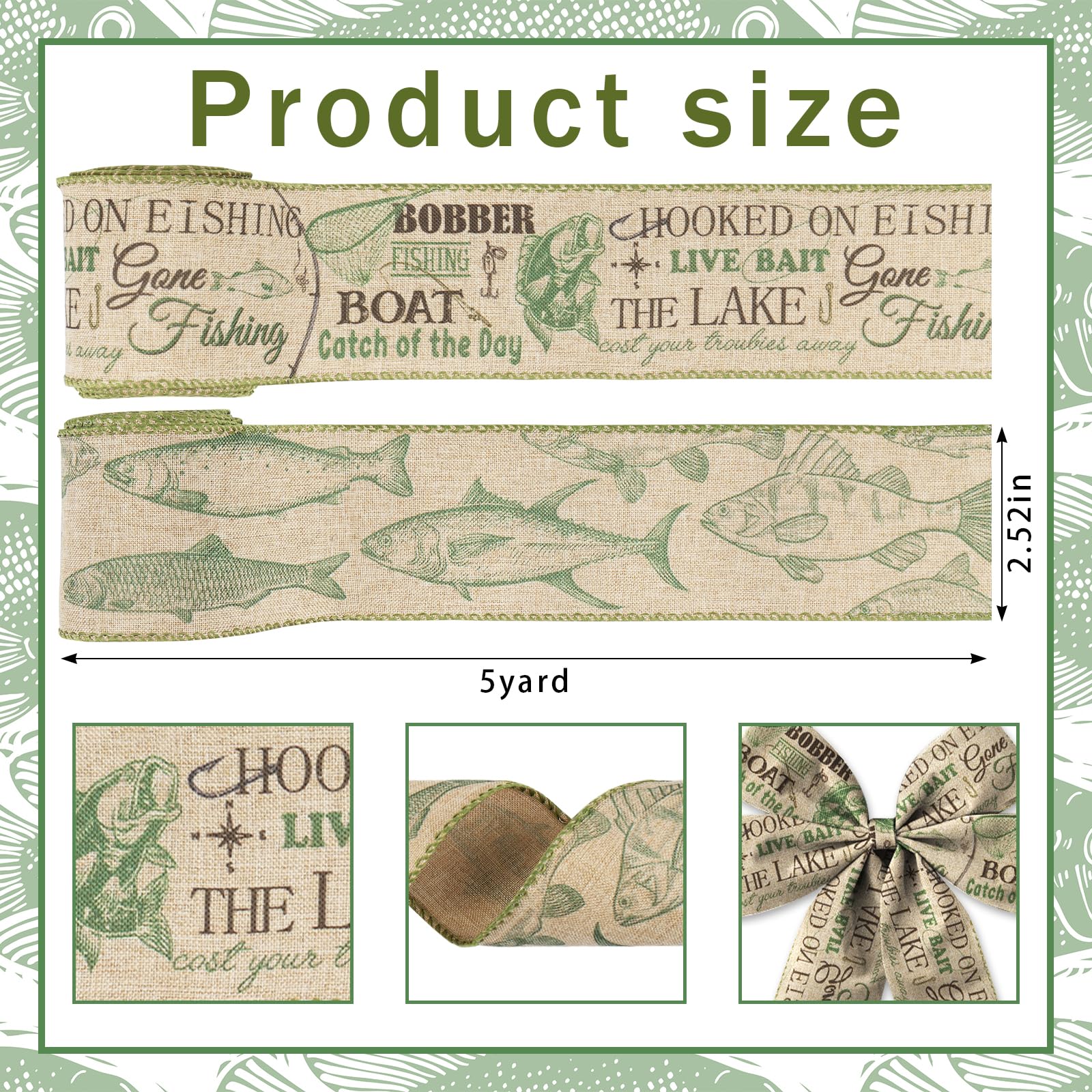 Amazon | Glodecart 2ロール 父の日リボン ワイヤー入り リースボウ